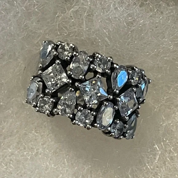 Silpada ‘COSMO’ Cubic Zirconia Sterling Silver Ring NEW R2385 - Picture 7 of 16